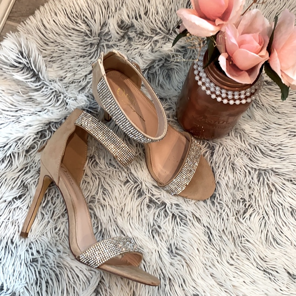 Cream Dazzled Heels